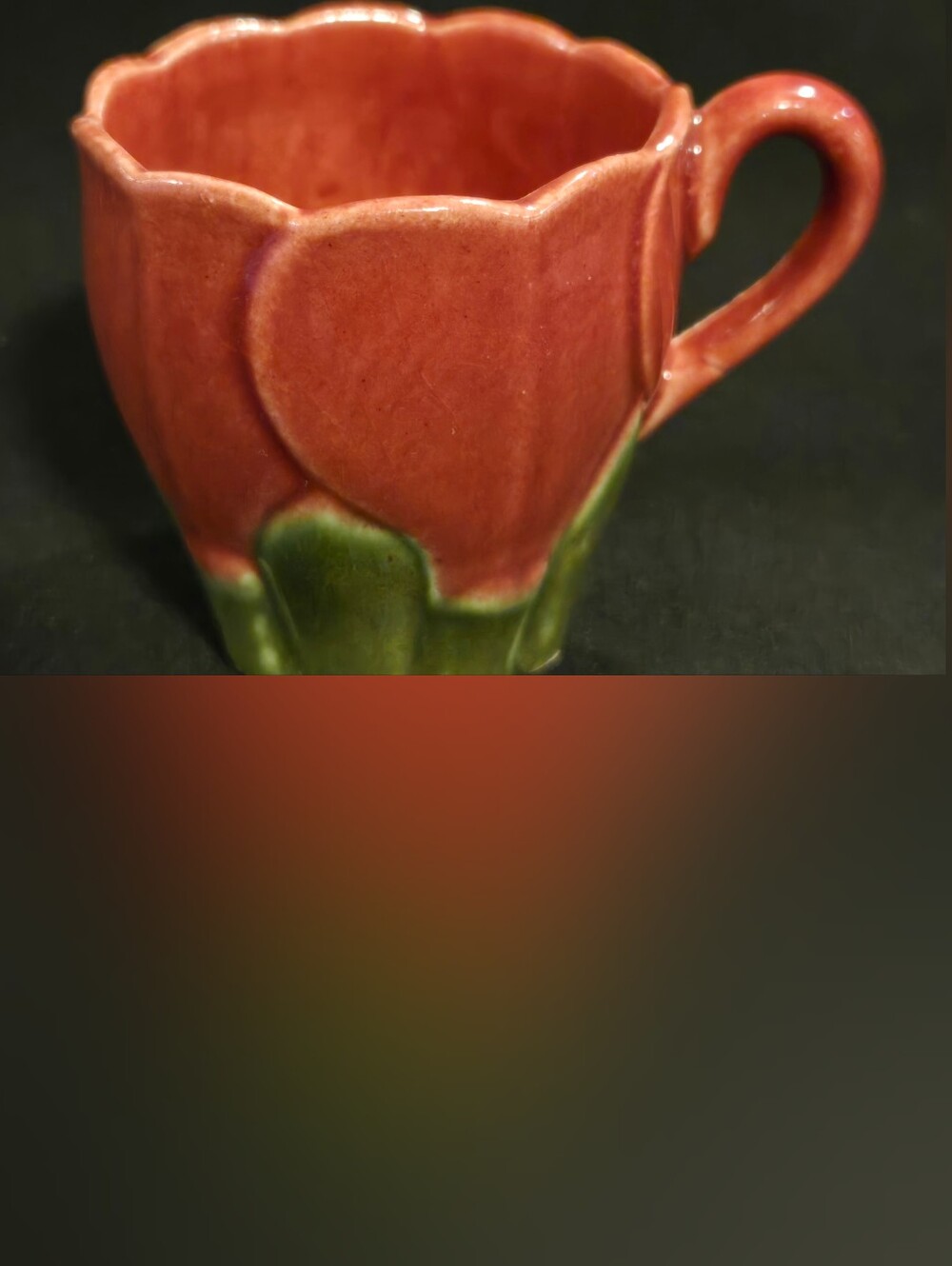 Red Tulip Ceramic Accent Espresso Mug - Home Art